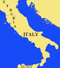 Map of Italy and Sicily.