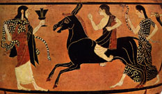 Detail from a Caeretan hydria <I>c.</I>6th century BC. Vienna, Kunsthistorisches Museum 3577