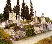 Photograph of the grave precinct of Dexileos in The Kerameikos. Knigge U. <small><i>Der Kerameikos von Athen </small></i>