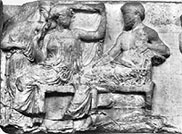 Hera and Zeus. From marble frieze of Parthenon. London British Museum. Photo. Max Hirmer.