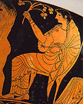 Detail from an Athenian red-figure clay vase, about 525-475 BC, Tarquinia, Museo Nazionale Tarquiniese  RC 6848