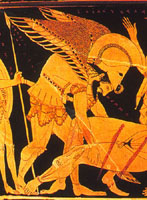 Detail from an Athenian red-figure clay vase, about 510 BC. New York, Metropolitan Museum 1972.11.10