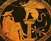 Detail from an Athenian red-figure clay cup, about 470 BC. Rome, Musei Vaticani 569.