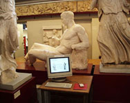 Photo of public monitor in gallery