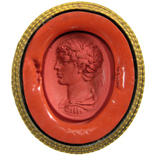 Cornelian. Bust of youth