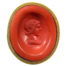 Cornelian. Apollo bust