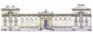 Drawing of Ashmolean facade