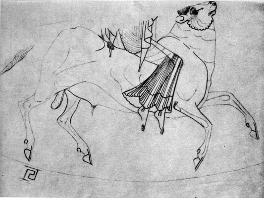 Drawing from Athenian vase