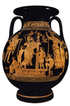 Karneia Painter's Herakles and Alkmene pelike