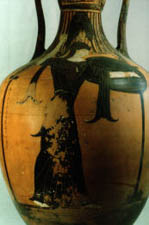 Panathenaic amphora with inscription