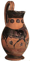 Attic black-figure olpe (Type 2)