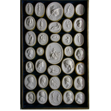 Cameo. Busts, Zeus, Hera.